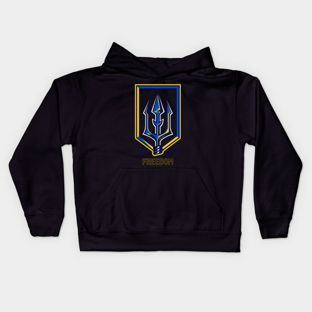 Trident (Tryzub) Kids Hoodie by EpicClarityShop